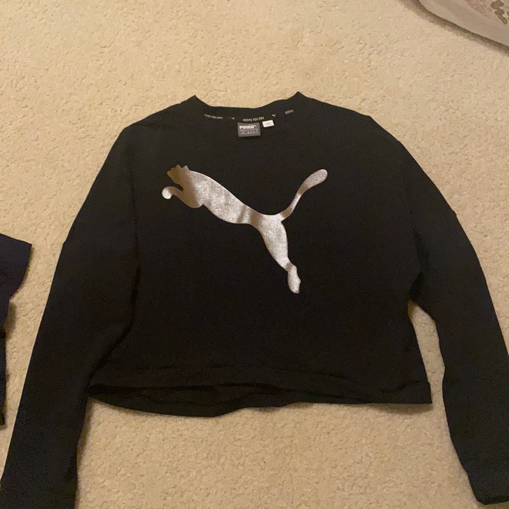 Black Puma Crewneck with Gold Logo